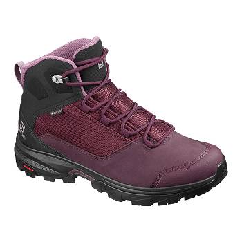 Salomon Női OUTward GTX W Túracipő Bordó